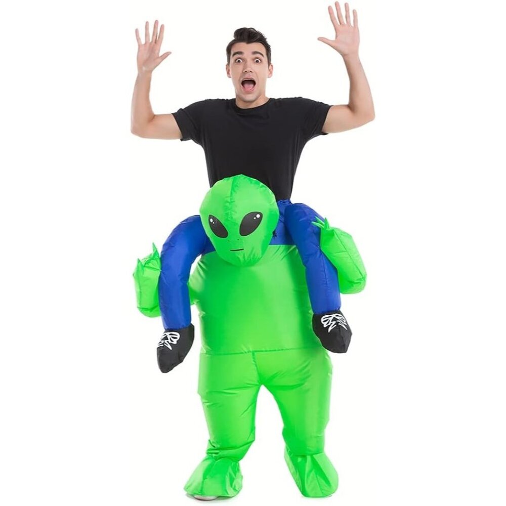 Inflatable Alien Abduction Costume for Adult Blow Up Halloween Outfit ONE SIZE